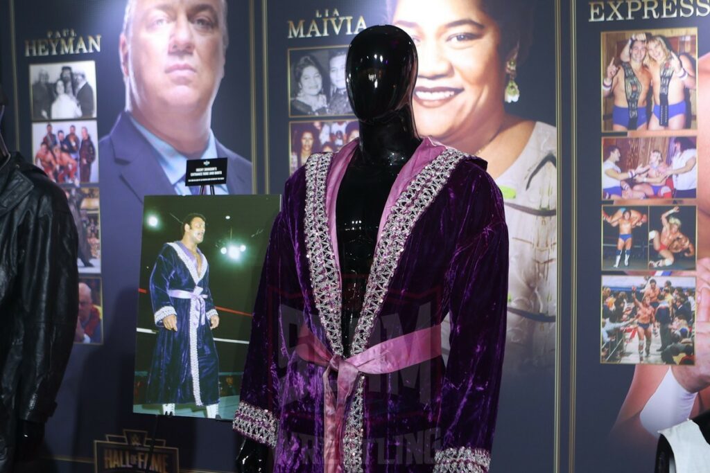A Rocky Johnson robe at WWE World at the Philadelphia Convention Center in Philadelphia, PA, on Friday, April 5, 2024. Photo by George Tahinos, georgetahinos.smugmug.com