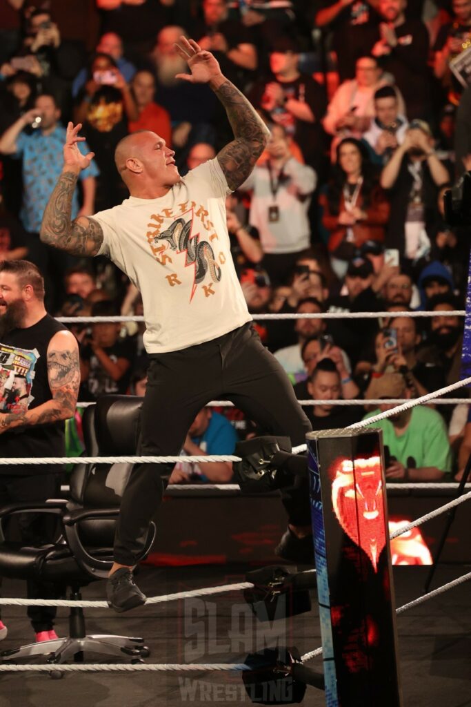 Randy Orton is a guest on the KO Show at WWE Smackdown at the Wells Fargo Center in Philadelphia, PA, on Friday, April 5, 2024. Photo by George Tahinos, georgetahinos.smugmug.com