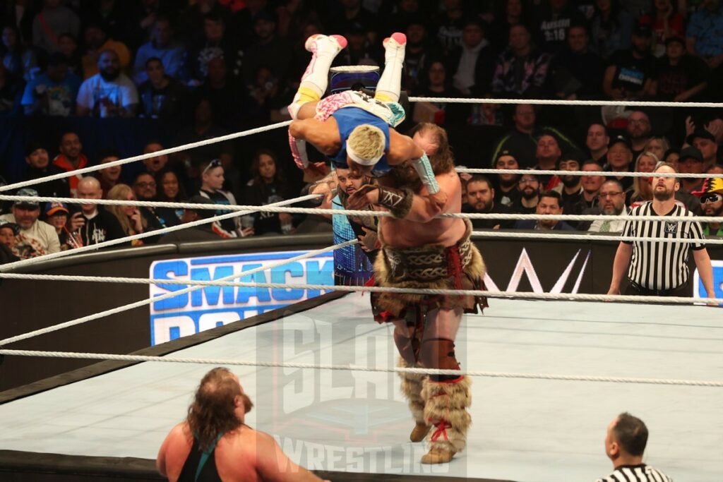 Action in the Andre the Giant Battle Royale Memorial match at WWE Smackdown at the Wells Fargo Center in Philadelphia, PA, on Friday, April 5, 2024. Photo by George Tahinos, georgetahinos.smugmug.com