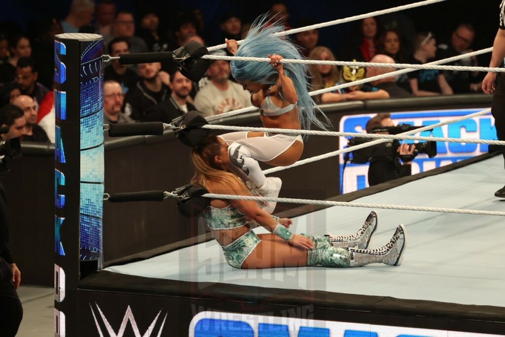 Zelina Vega vs. Elektra Lopez at WWE Smackdown at the Wells Fargo Center in Philadelphia, PA, on Friday, April 5, 2024. Photo by George Tahinos, georgetahinos.smugmug.com