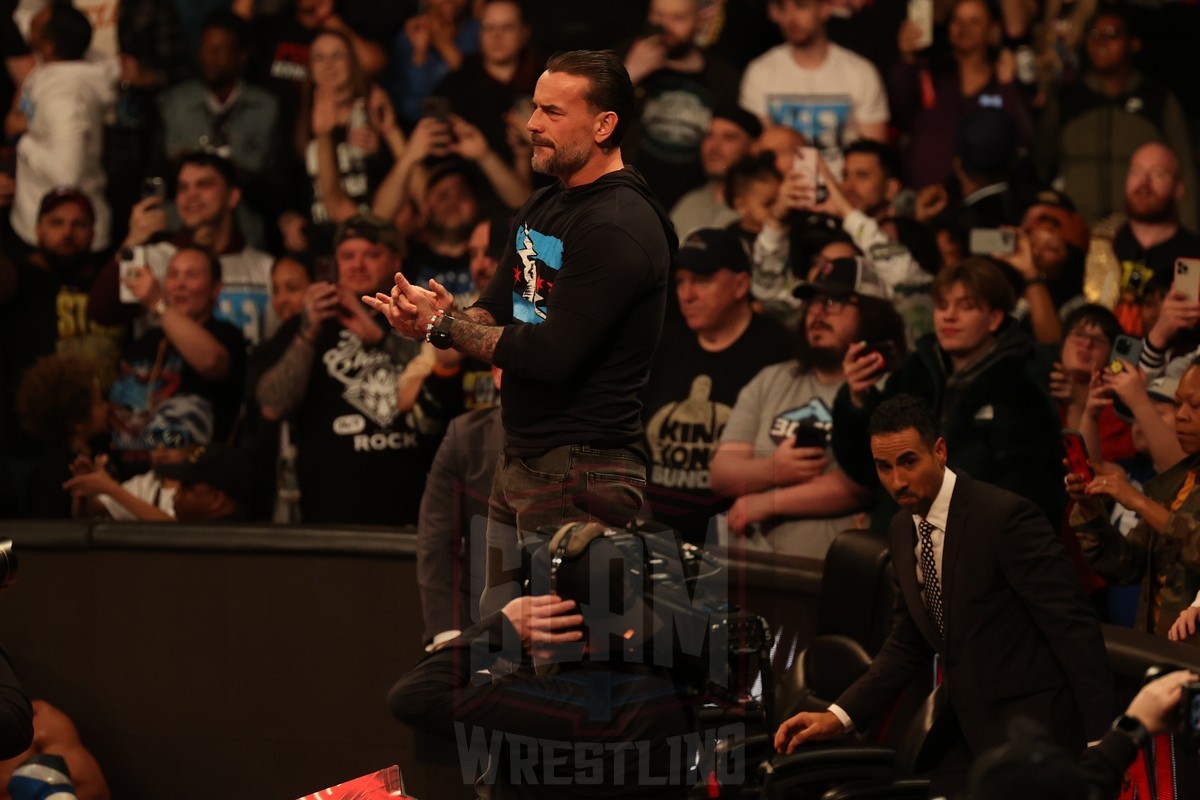 CM Punk at WWE Monday Night Raw at the Wells Fargo Center in Philadelphia, PA, on April 8, 2024. Photo by George Tahinos, georgetahinos.smugmug.com
