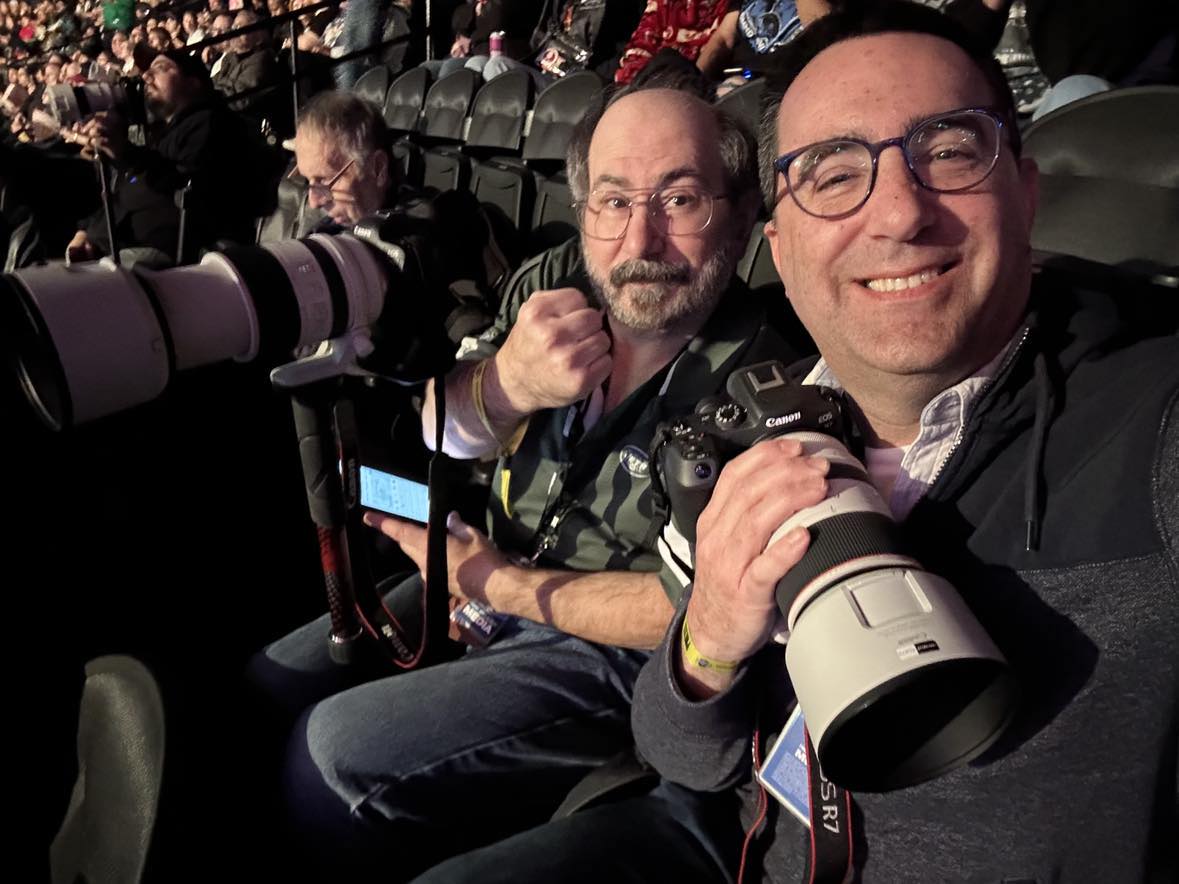 George Tahinos and Steve Argitaru at WWE Smackdown at the Wells Fargo Center in Philadelphia, PA, on Friday, April 5, 2024. 