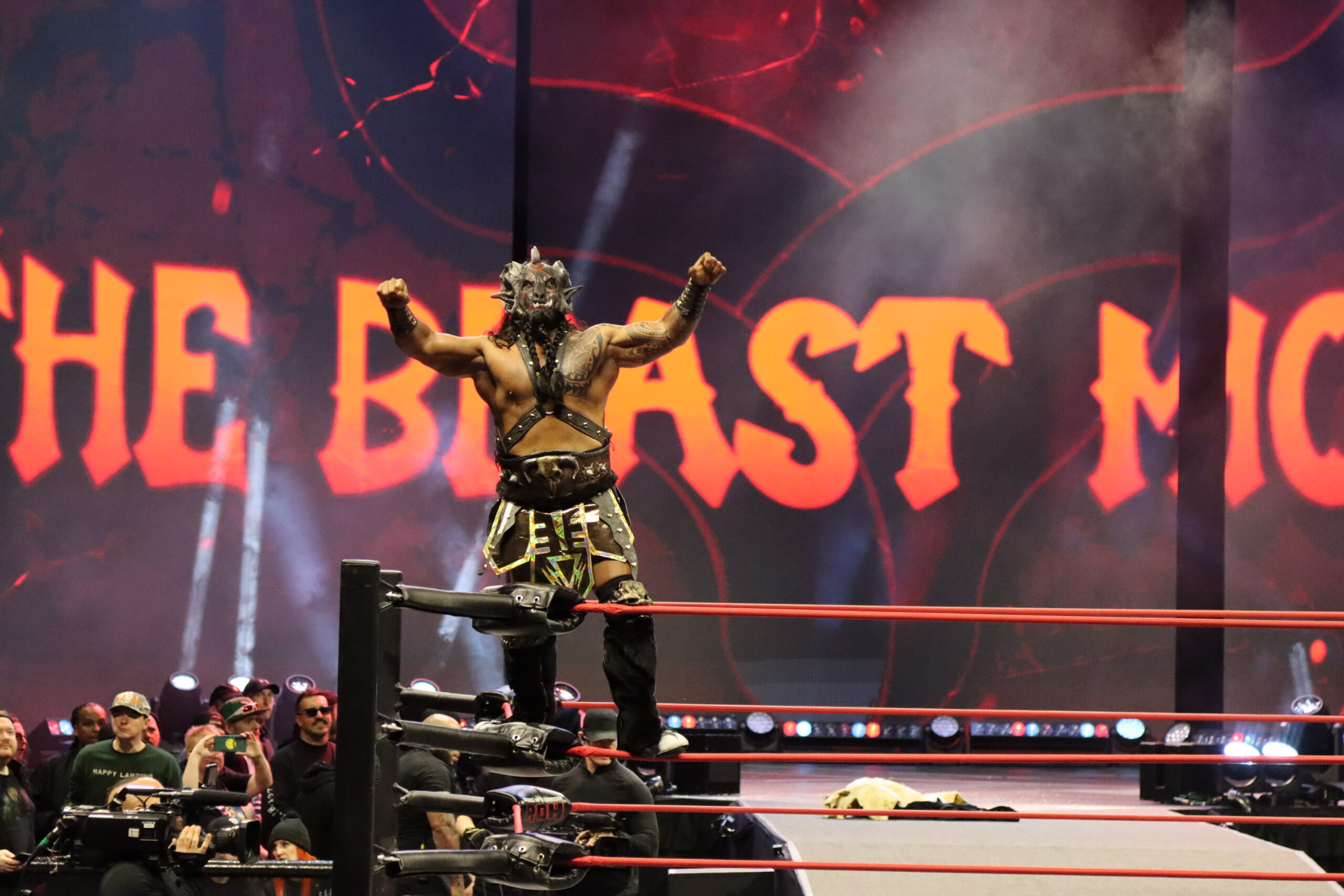 The Beast Mortos' entrance at the The Liacouras Center in Philadelphia, Pennsylvania, on April 5, 2024. Photo by Dax J. Martin-Cheeves