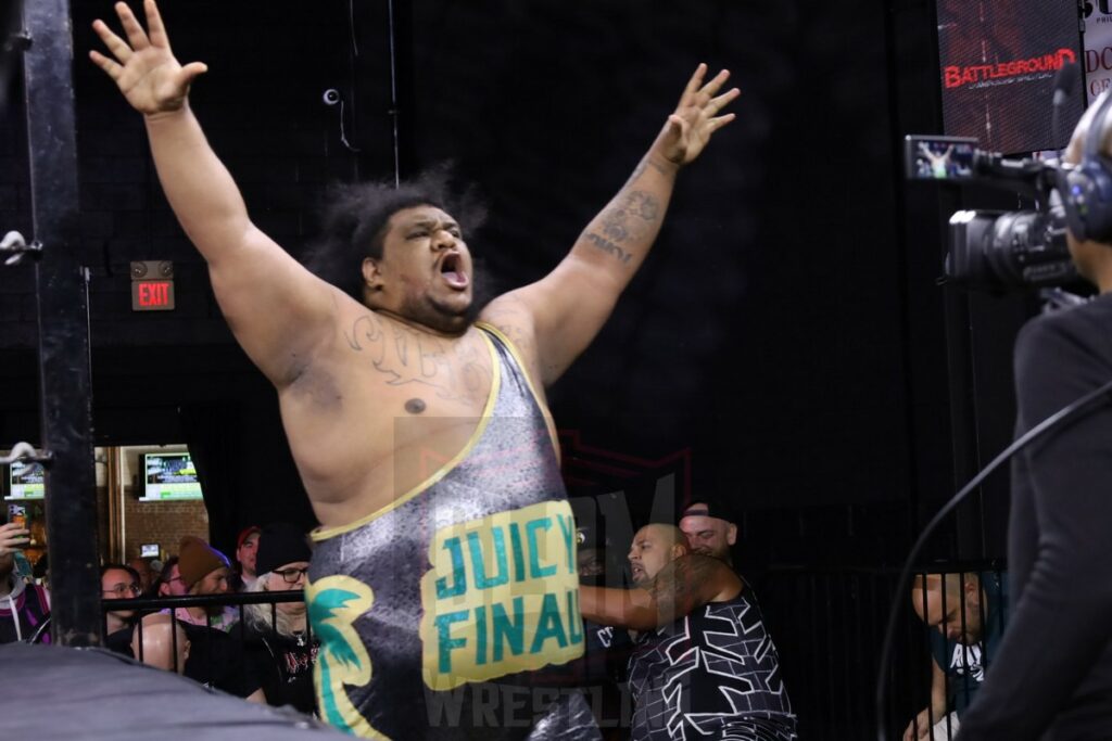 Juicy Finau at Battleground Championship Wrestling's "Born To Die" on Friday, April 5, 2024, at the 2300 Arena in Philadelphia, PA. Photo by Christine Coons, www.coonsphotography.com