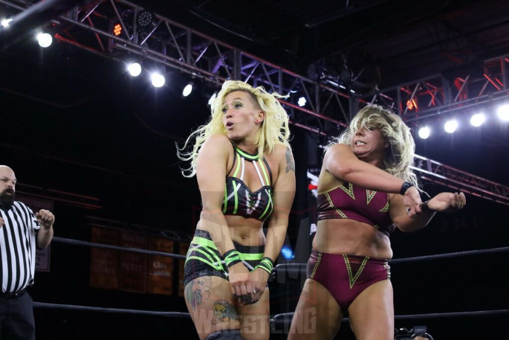 Dani Mo vs Miranda Gordy at Battleground Championship Wrestling's "Born To Die" on Friday, April 5, 2024, at the 2300 Arena in Philadelphia, PA. Photo by Christine Coons, www.coonsphotography.com