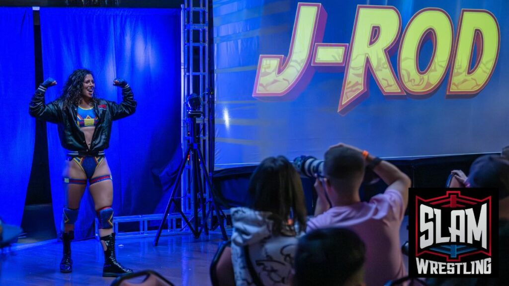 "J-Rod" Jessica Roden at the Destiny World Wrestling show at Alliance Banquet Hall in Toronto on Sunday, April 14, 2024. Photo by Bryan Weiss #WeissShotMe #Ishoot4me