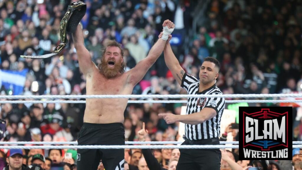 Sami Zayn is the new WWE Intercontinental Champion at Night 1 of WrestleMania XL at Lincoln Financial Field in Philadelphia, PA, on Saturday, April 6, 2024. Photo by George Tahinos, georgetahinos.smugmug.com