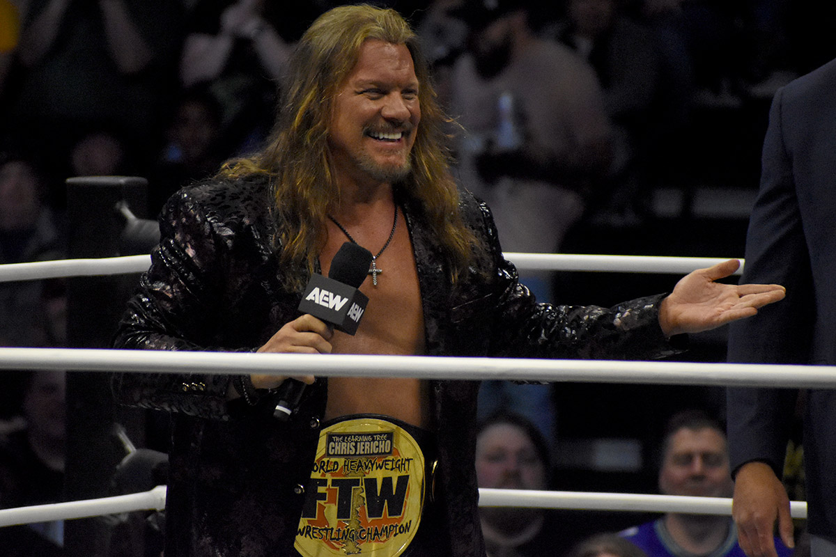 Chris Jericho at AEW Dynamite on Wednesday, May 15, 2024, at the Angel of the Winds Arena in Everett, Wash. Photo by Ben Lypka