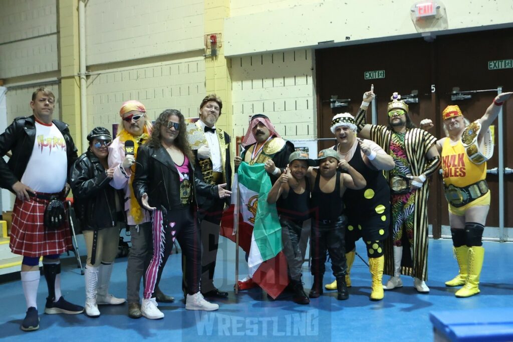 Cosplayers at the 80s Wrestling Con on Saturday, May 4, 2024, at the Mennen Sports Arena in Morristown, New Jersey. Photo by George Tahinos, georgetahinos.smugmug.com