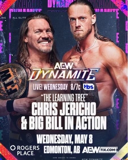 Even the AEW advertising has been promoting Chris Jericho's Learning Tree -- here upcoming in Edmonton against Big Bill.
