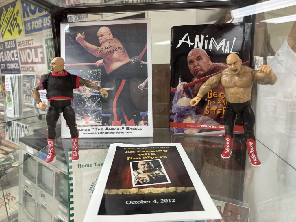 George Steele exhibit in Madison Heights Margene and Jack Scott Heritage Rooms.