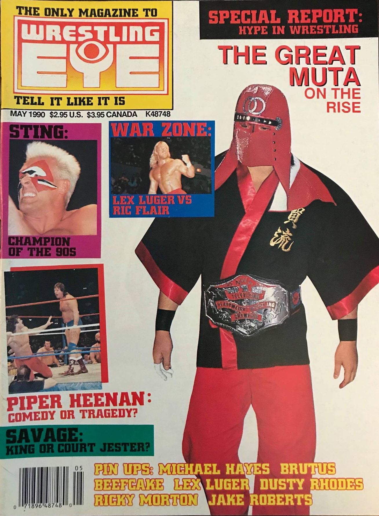 Great Muta on the cover of Wrestling Eye in May 1990.