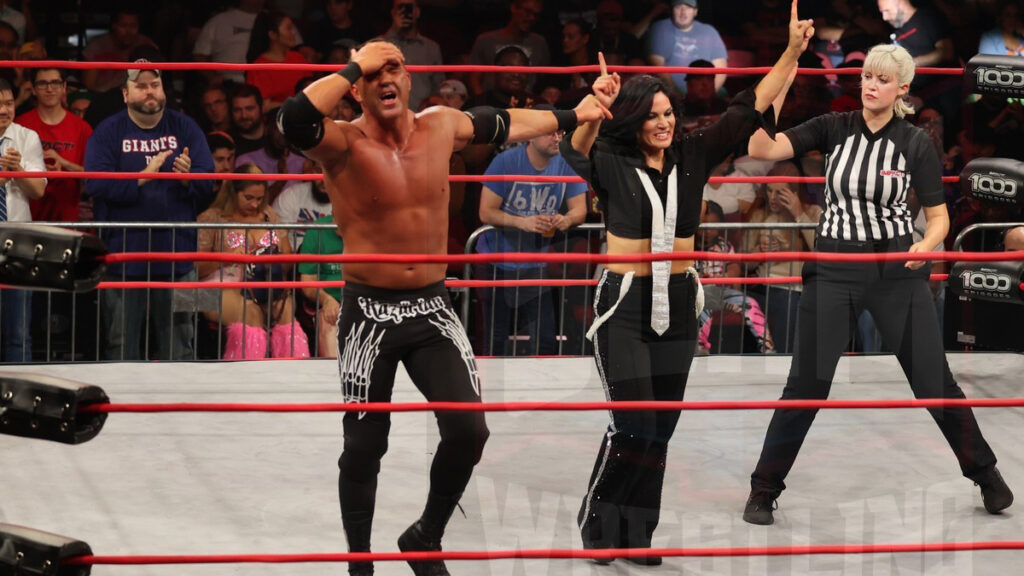 Frankie Kazarian & Traci Brooks vs Eddie Edwards & Alisha Edwards at Impact 1000 on Saturday, September 9, 2023, at the Westchester County Center in White Plains, NY. Photo by George Tahinos, Slam Wrestling, georgetahinos.smugmug.com