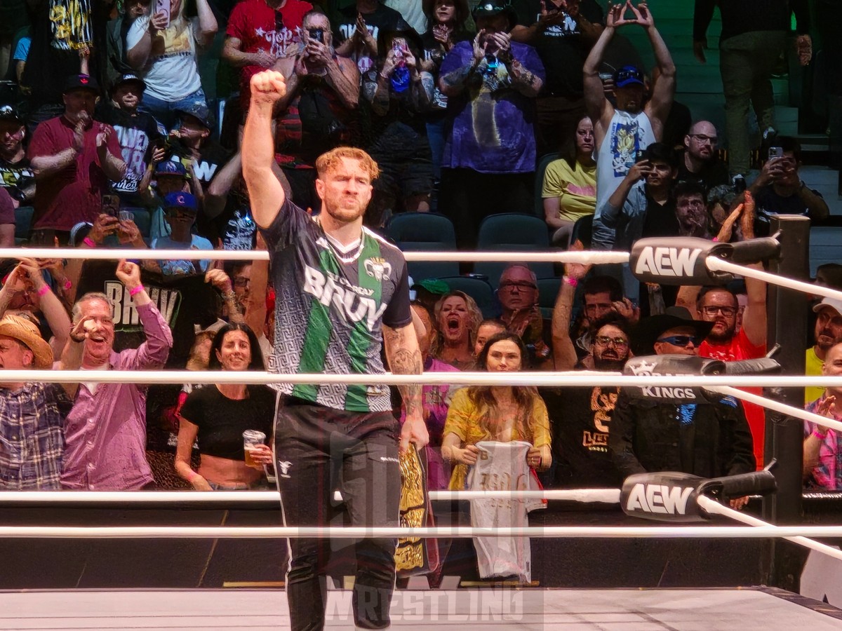 Will Ospreay at AEW Dynamite at the Scotiabank Saddledome in Calgary, Alberta, on July 10, 2024. Photo by Jason Clevett