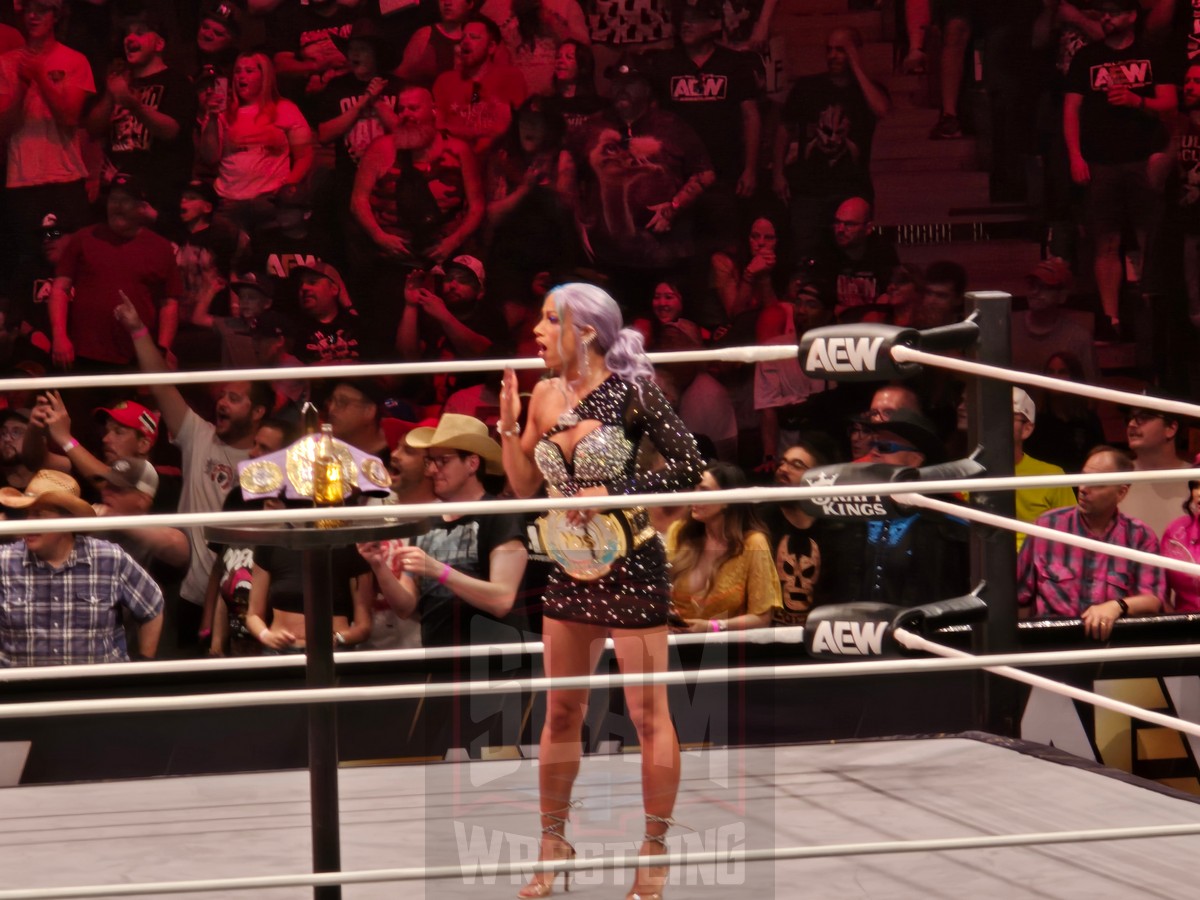 Mercedes Moné  at AEW Dynamite at the Scotiabank Saddledome in Calgary, Alberta, on July 10, 2024. Photo by Jason Clevett