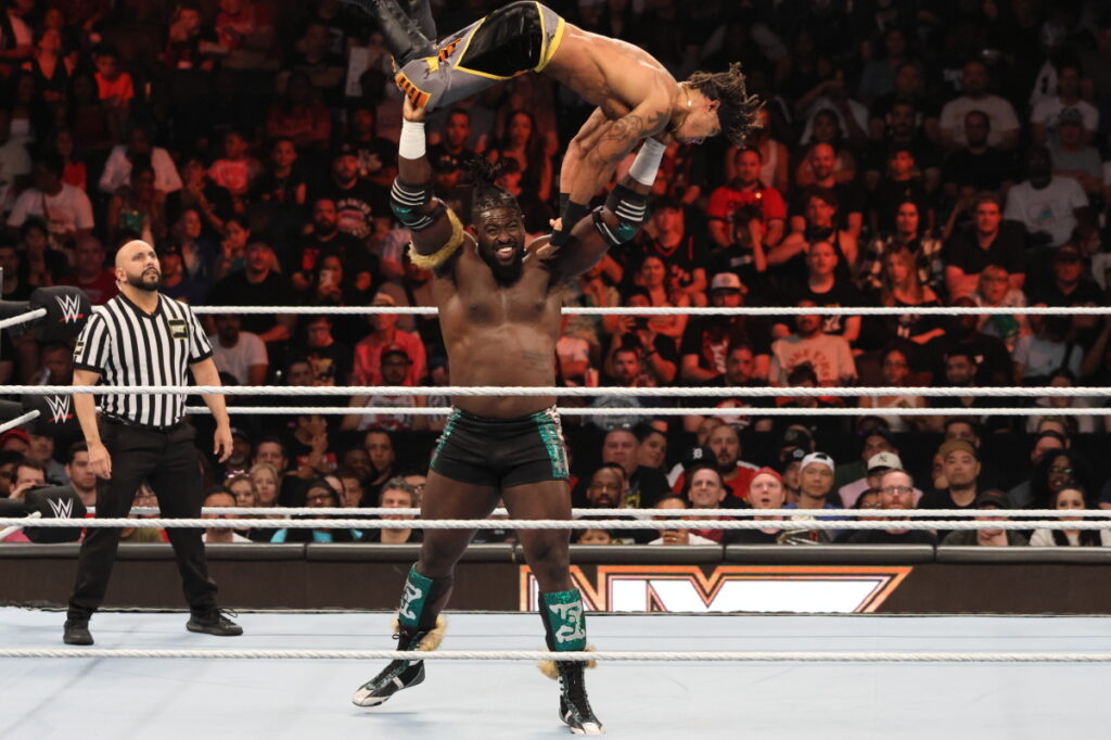 NXT North American Champion Oba Femi def. Wes Lee at NXT Heatwave on Sunday, July 7, 2024, at Scotiabank Arena in Toronto. Photo by Steve Argintaru, Twitter/IG: @stevetsn