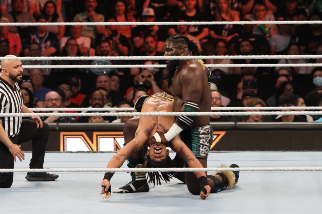 NXT North American Champion Oba Femi def. Wes Lee at NXT Heatwave on Sunday, July 7, 2024, at Scotiabank Arena in Toronto. Photo by Steve Argintaru, Twitter/IG: @stevetsn