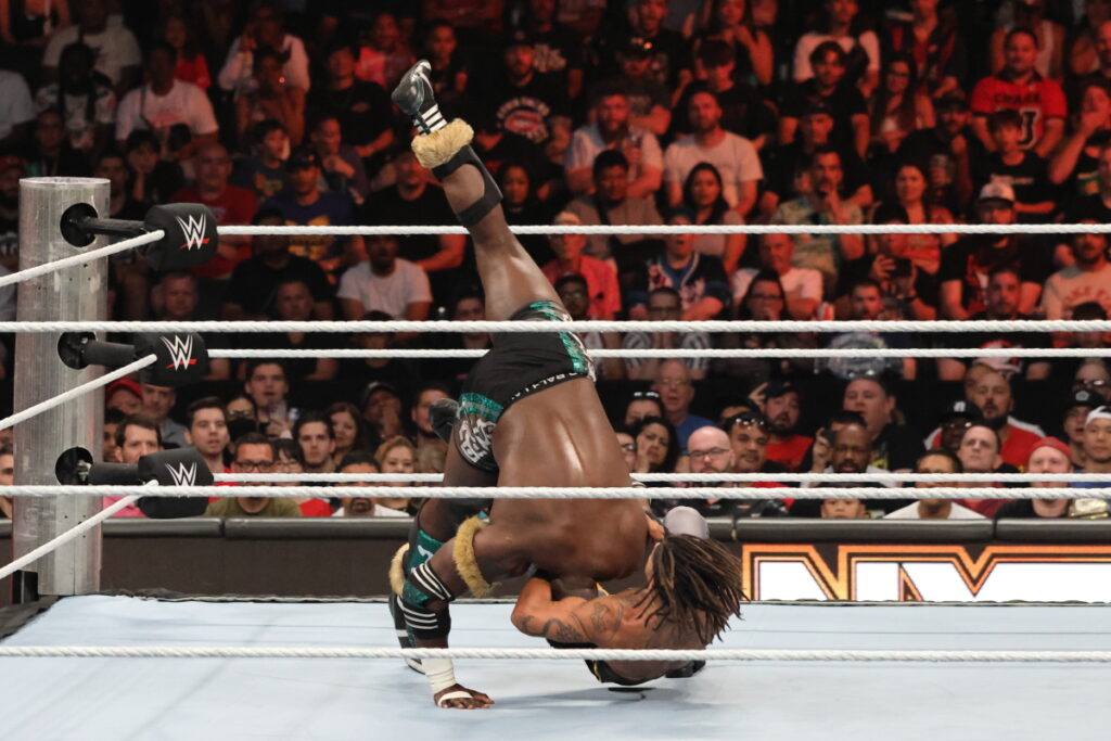 NXT North American Champion Oba Femi def. Wes Lee at NXT Heatwave on Sunday, July 7, 2024, at Scotiabank Arena in Toronto. Photo by Steve Argintaru, Twitter/IG: @stevetsn