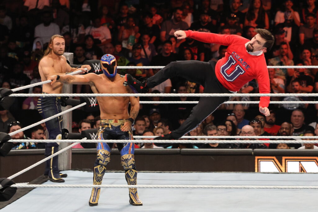 NXT Tag Team Champions Axiom & Nathan Frazer vs. Chase U at NXT Heatwave on Sunday, July 7, 2024, at Scotiabank Arena in Toronto. Photo by Steve Argintaru, Twitter/IG: @stevetsn