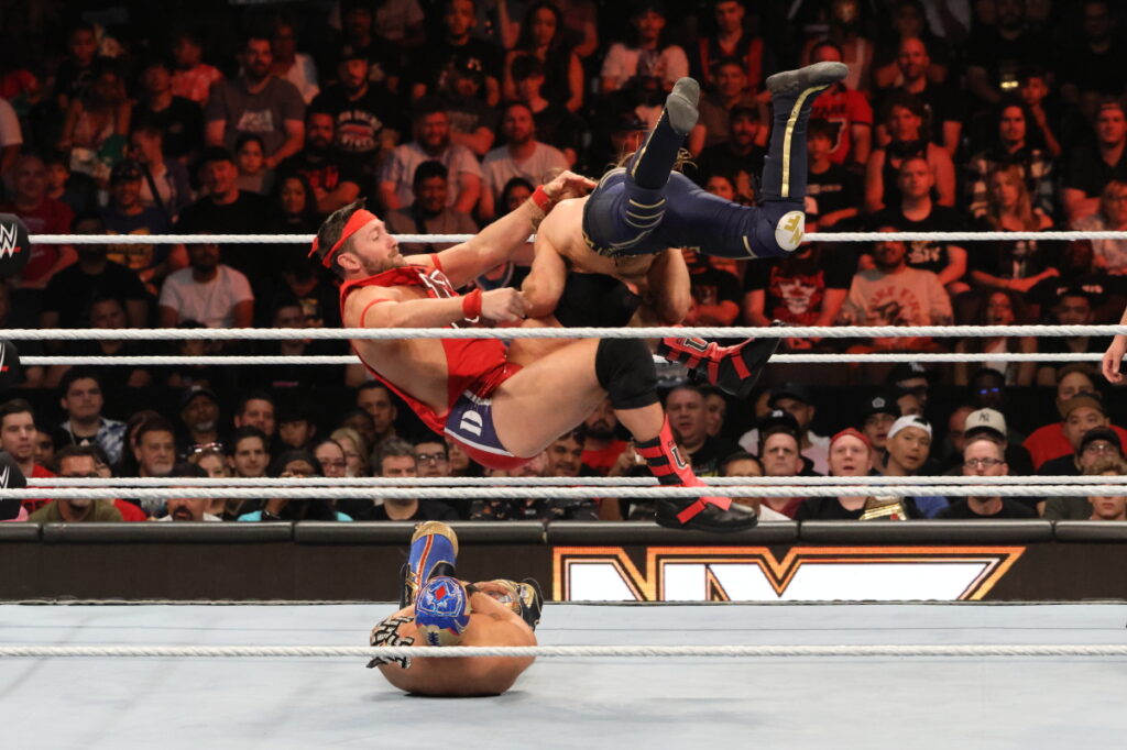 NXT Tag Team Champions Axiom & Nathan Frazer vs. Chase U at NXT Heatwave on Sunday, July 7, 2024, at Scotiabank Arena in Toronto. Photo by Steve Argintaru, Twitter/IG: @stevetsn