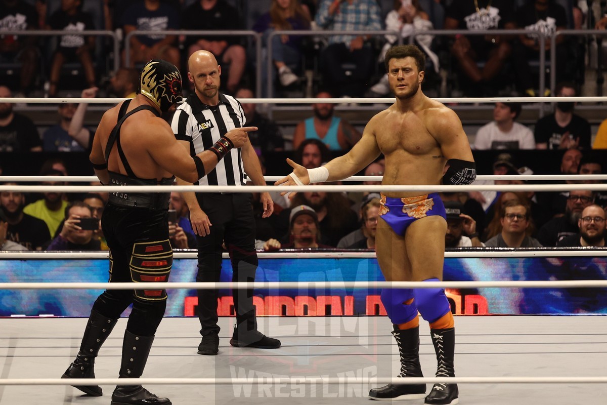 MJF vs Hechicero at AEW Forbidden Door at UBS Arena in Belmont Park, NY, on Long Island, on Sunday, June 30, 2024. Photo by George Tahinos, https://georgetahinos.smugmug.com