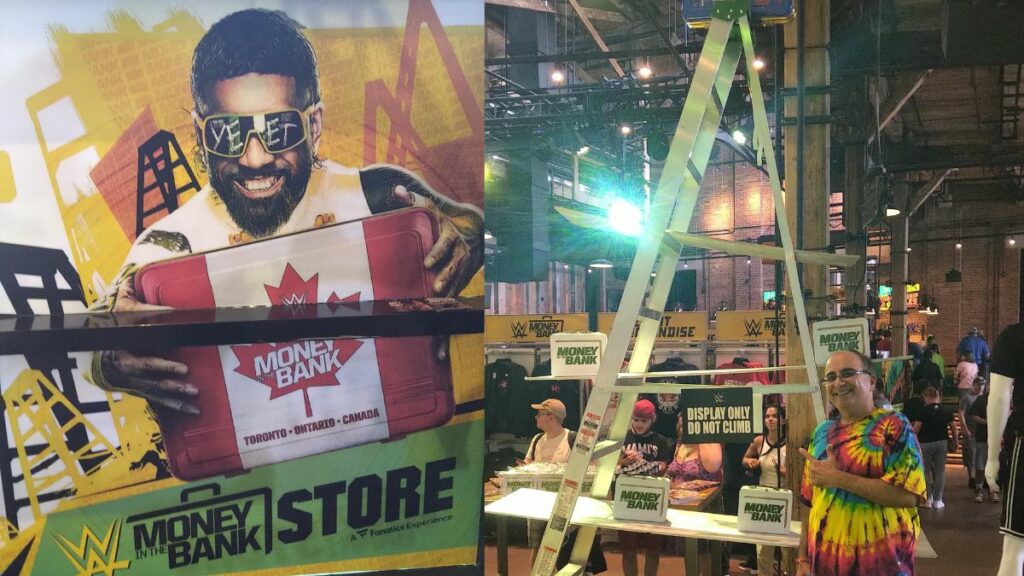 SlamWrestling.net's Bob Kapur considers climbing the ladder at the WWE Money in the Bank pop-up store.