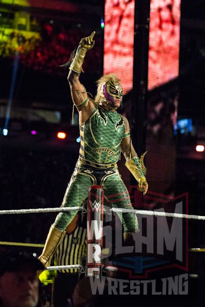 Rey Mysterio dresses up as Marvel villain Mysterion at WWE WrestleMania 35 at MetLife Stadium, in East Rutherford, NJ, on Sunday, April 7, 2019. Photo by Ricky Havlik, https://www.instagram.com/havlik_photo/