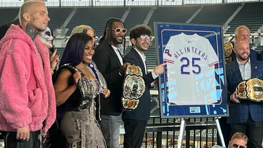 The announcement for All In in Texas in 2025. AEW photo