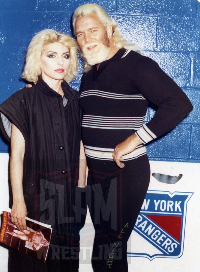 Debbie Harry of Blondie and Jimmy Valiant. Photo by George Napolitano