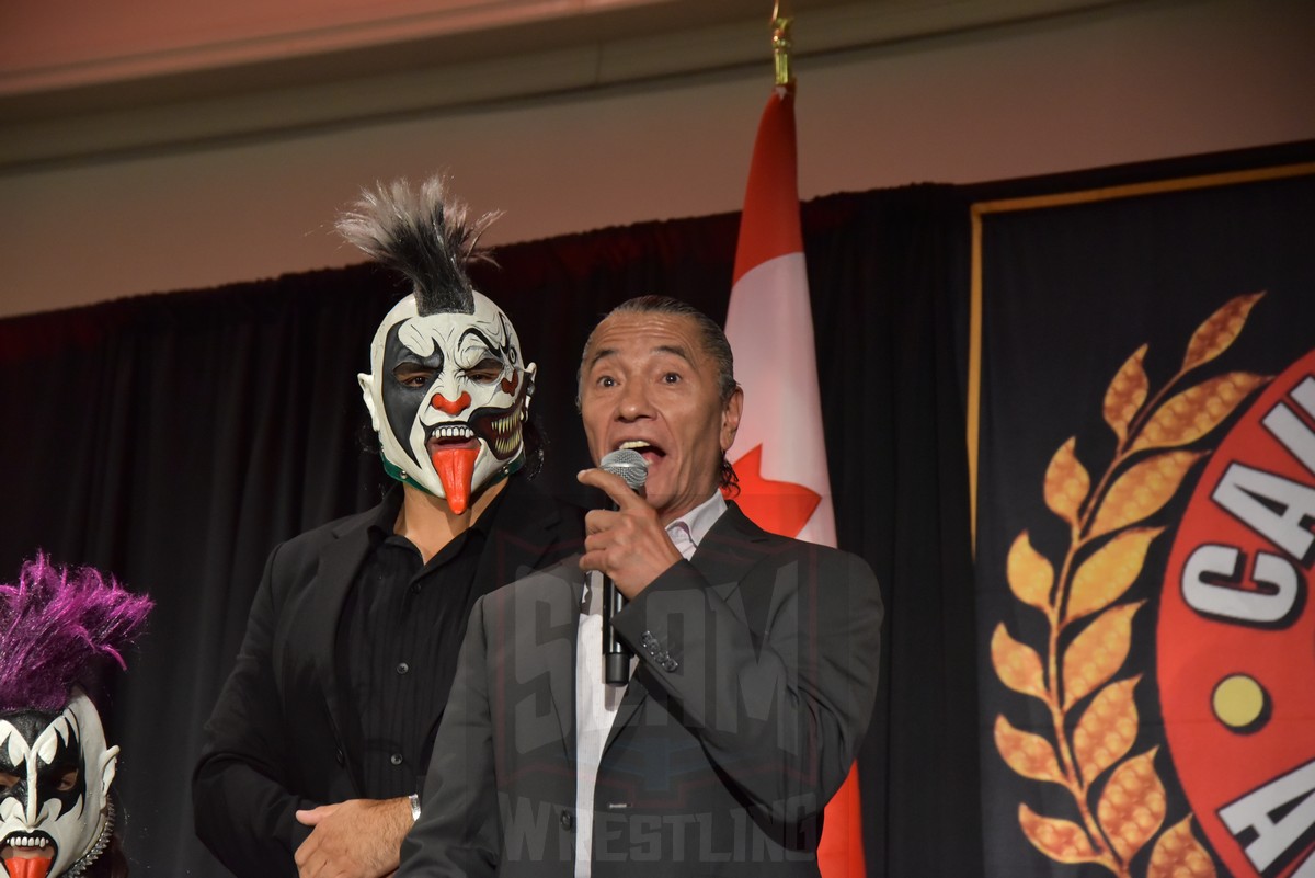 Lucha Libre Award winner Negro Casas at the Cauliflower Alley Club reunion at the Plaza Hotel & Casino in Las Vegas on Wednesday, August 21, 2024. Photo by Scott RomerLucha Libre Award winner Negro Casas at the Cauliflower Alley Club reunion at the Plaza Hotel & Casino in Las Vegas on Wednesday, August 21, 2024. Photo by Scott Romer