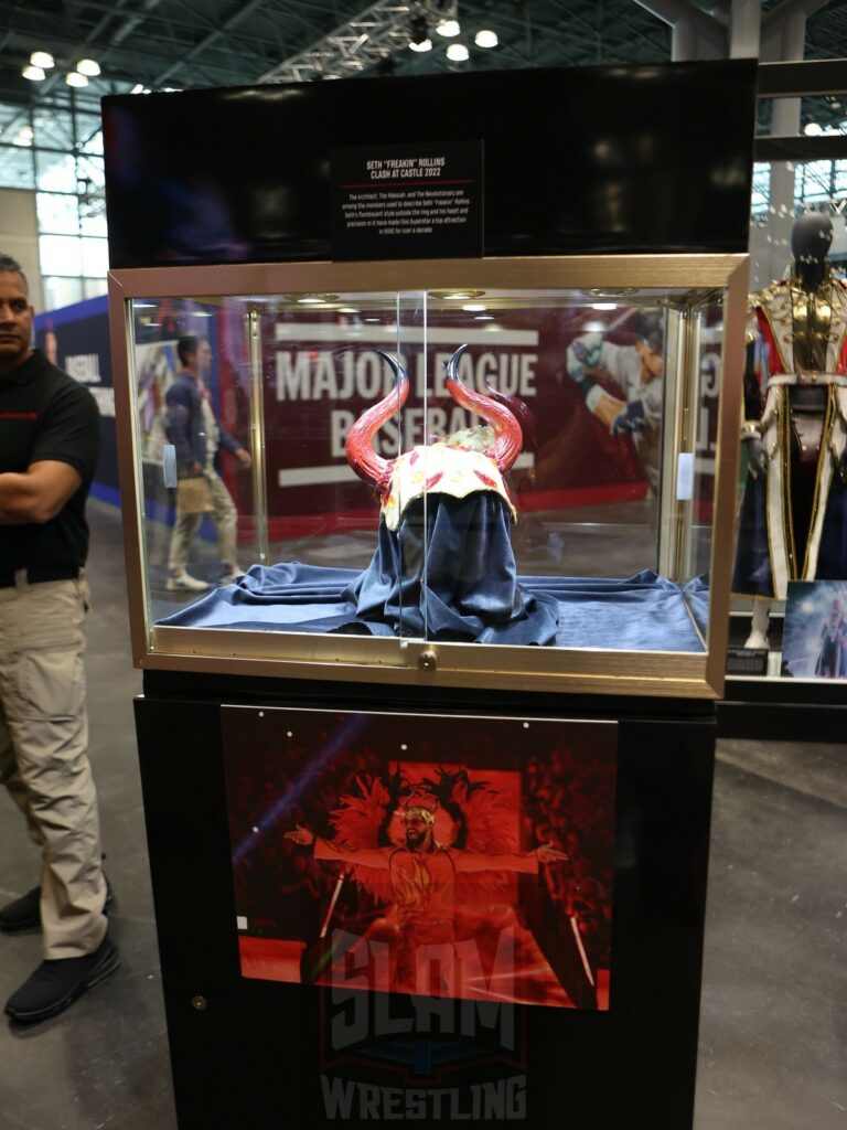 A Seth Rollins outfit on display at Fanatics Fest NYC, Friday, August 16 to Sunday, August 18, 2024, at the Jacob K. Javits Convention Center, in New York City Photo by George Tahinos, https://georgetahinos.smugmug.com