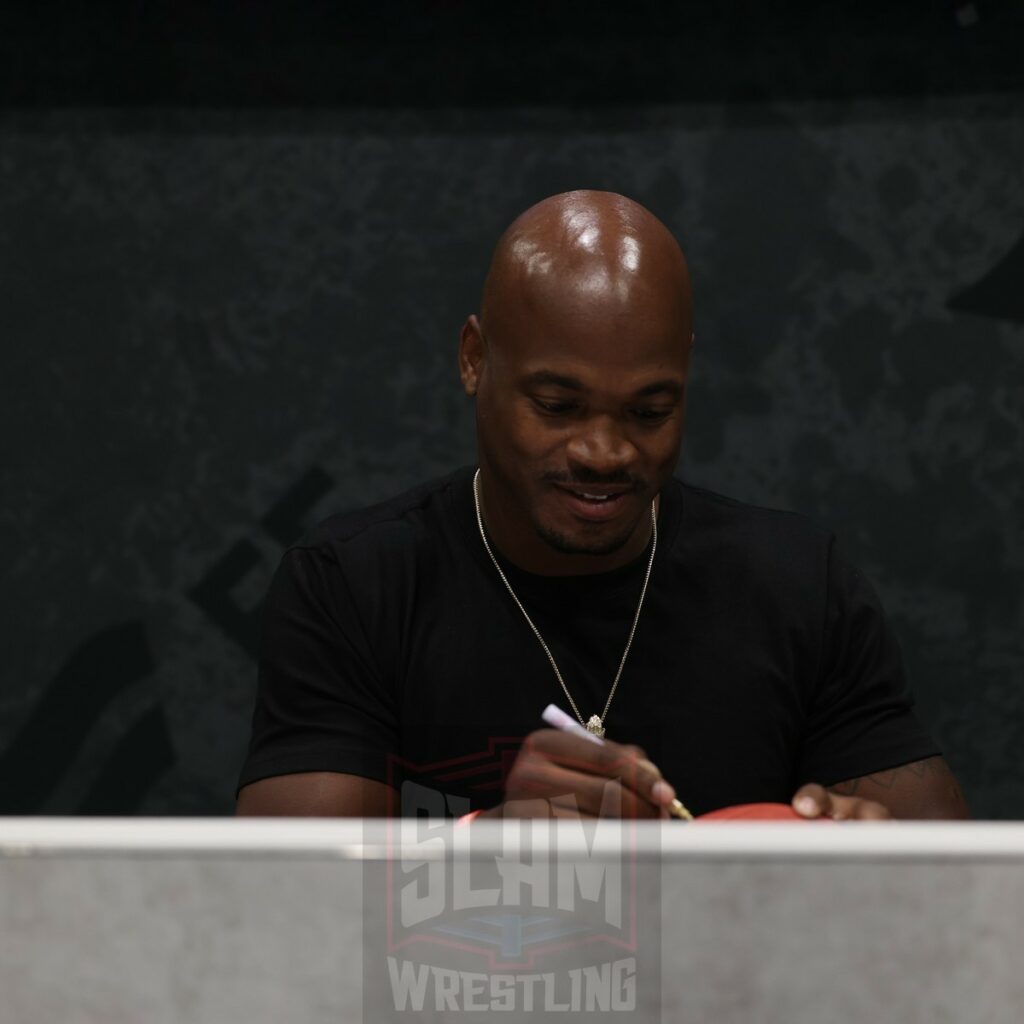 Football's Adrian Peterson at Fanatics Fest NYC, Friday, August 16 to Sunday, August 18, 2024, at the Jacob K. Javits Convention Center, in New York City Photo by George Tahinos, https://georgetahinos.smugmug.com