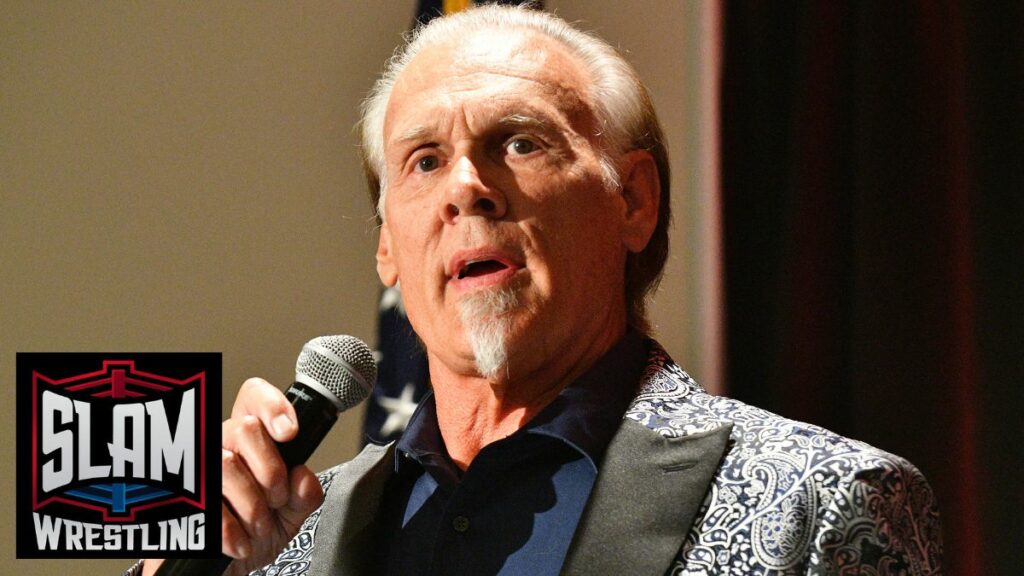 Sting (Steve Borden) on the stage, receiving the Iron Mike Mazurki Award at the Cauliflower Alley Club reunion at the Plaza Hotel & Casino in Las Vegas on Tuesday, August 20, 2024. Photo by Scott Romer