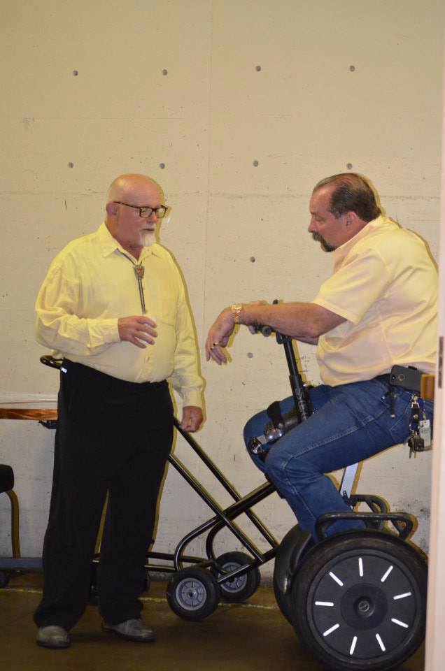 Kevin Sullivan and Magnum TA chat in 2014 at a fan fest. Photo by Peggy Lathan