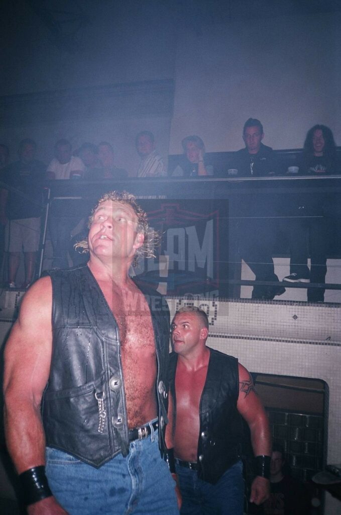 Sid Vicious and Pierre Carl Ouellet head to the ring at an IWS show in Montreal in June 2004. Photo by Greg Oliver