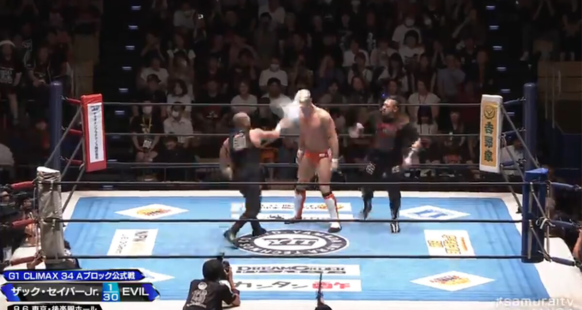 G1 Climax: Zach fools Evil