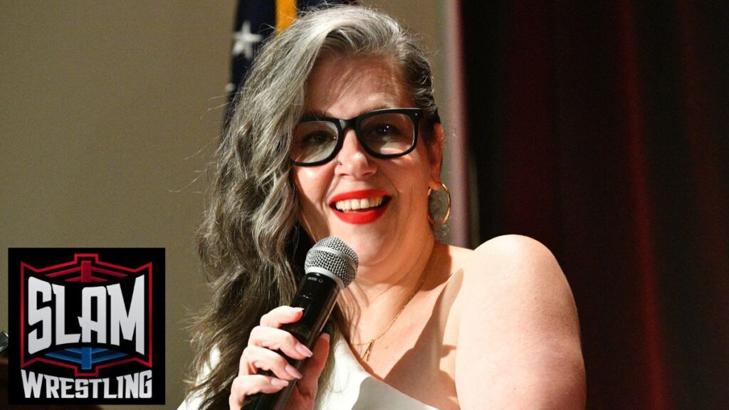 Allison Danger with the Women's Wrestling Award at the Cauliflower Alley Club reunion banquet at the Plaza Hotel & Casino in Las Vegas on Tuesday, August 20 2024. Photo by Wayne Palmer