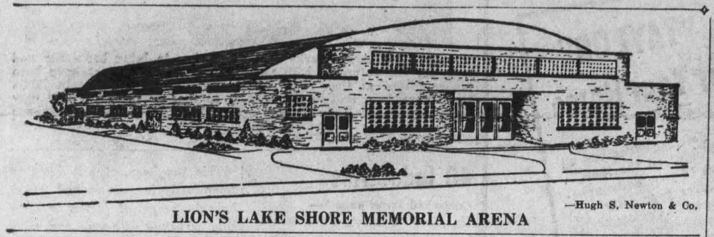 Lakeshore Arena in a 1953 drawing