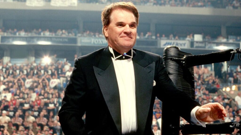 Pete Rose in WWE. WWE photo