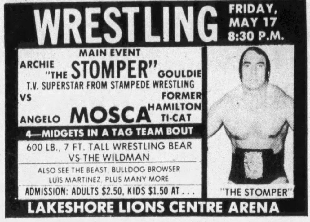 Lakeshore Arena card May 17, 1974