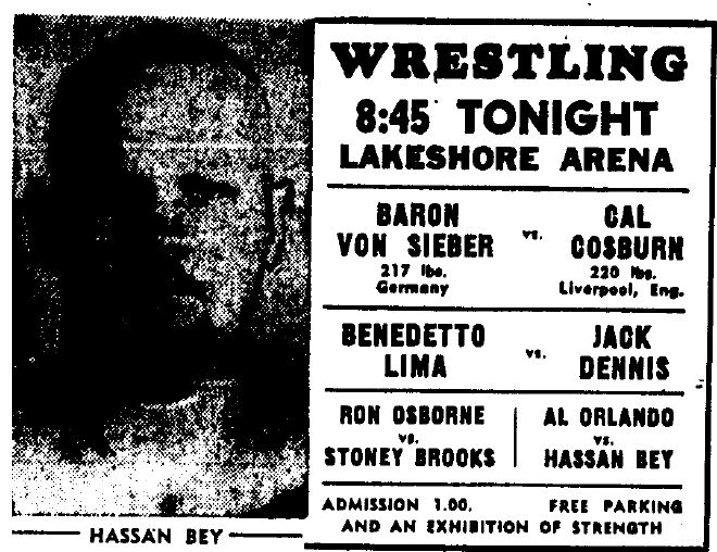 Lakeshore Arena card May 10, 1955