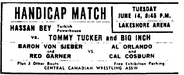 Lakeshore Arena card June 14, 1955