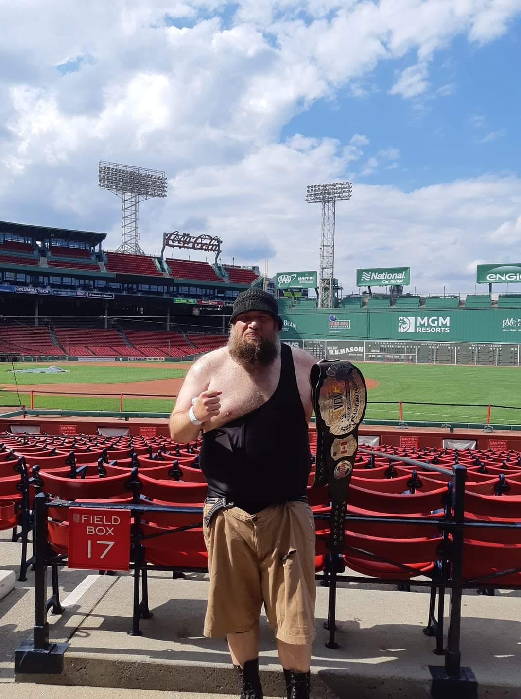 Sidewalk Sam takes it outside to Boston's Fenway Park.