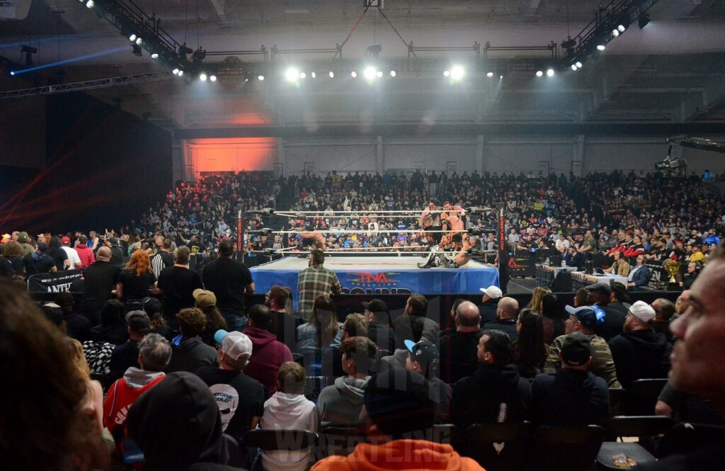 Action in the Call Your Shot Gauntlet at TNA Bound For Glory at the Wayne State University Fieldhouse in Detroit, Michigan, on Saturday, October 26, 2024. Photo by Brad McFarlin