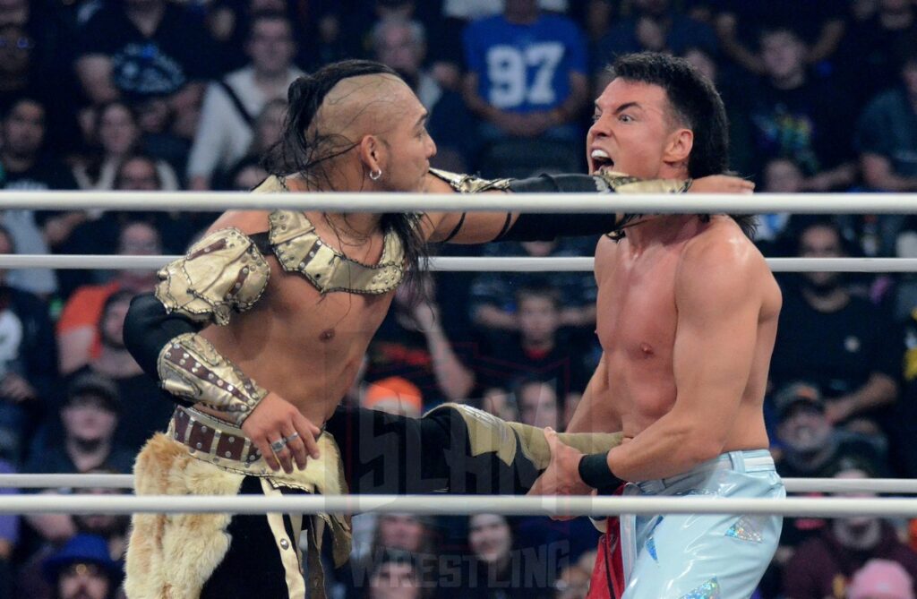 X-Division Championship: “Speedball” Mike Bailey (c) VS Hijo del Vikingo at TNA Bound For Glory at the Wayne State University Fieldhouse in Detroit, Michigan, on Saturday, October 26, 2024. Photo by Brad McFarlin