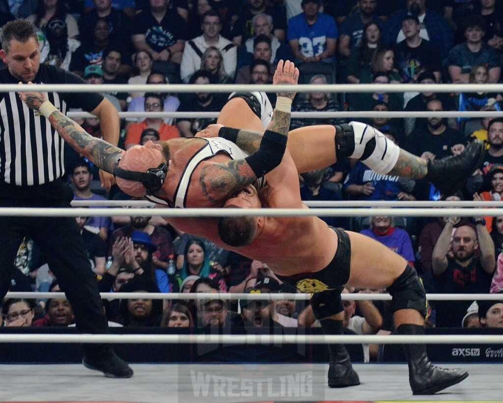 Josh Alexander VS Steve Maclin at TNA Bound For Glory at the Wayne State University Fieldhouse in Detroit, Michigan, on Saturday, October 26, 2024. Photo by Brad McFarlin