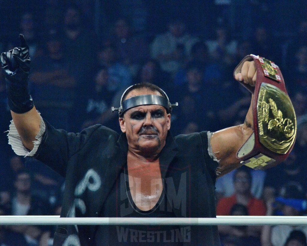 TNA Digital Media Champion & International Wrestling Champion PCO at TNA Bound For Glory at the Wayne State University Fieldhouse in Detroit, Michigan, on Saturday, October 26, 2024. Photo by Brad McFarlin