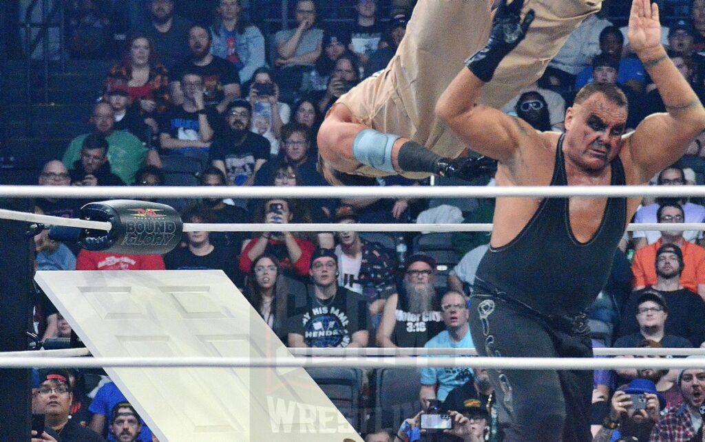 TNA Digital Media Championship & International Wrestling Championship: PCO VS Matt Cardona in Monster’s Ball at TNA Bound For Glory at the Wayne State University Fieldhouse in Detroit, Michigan, on Saturday, October 26, 2024. Photo by Brad McFarlin