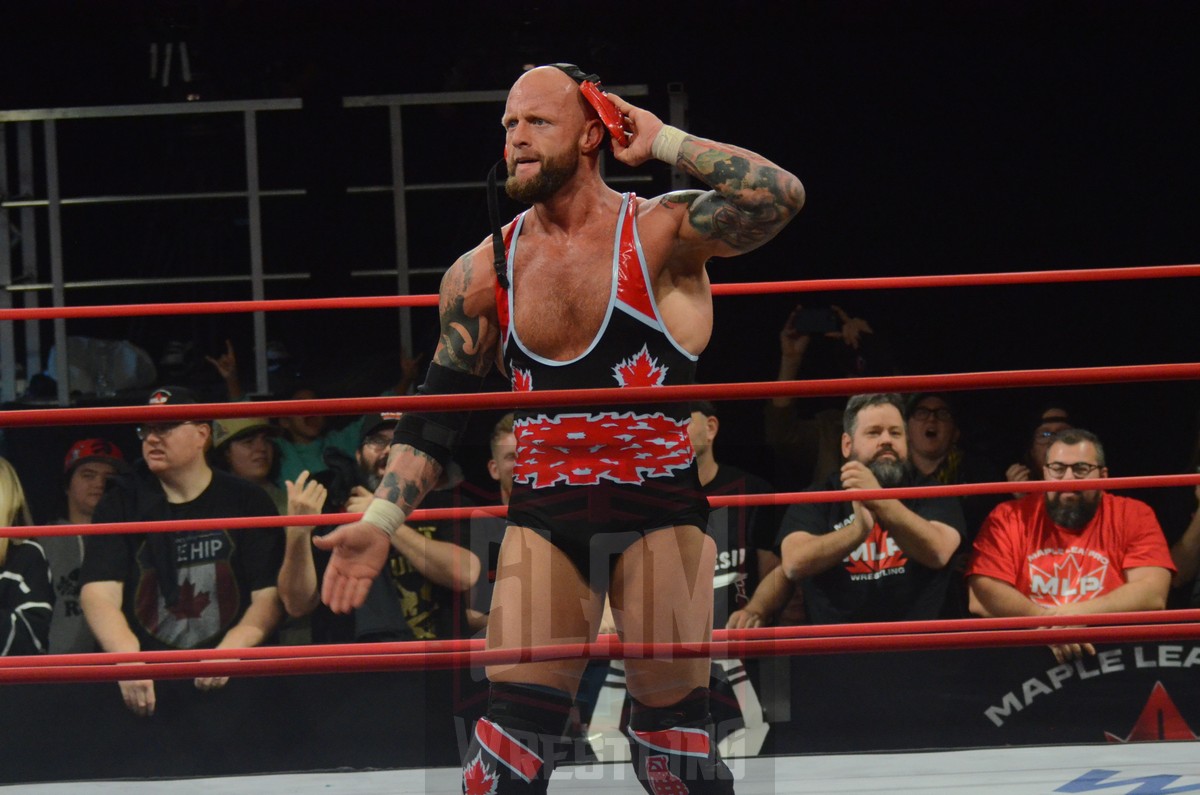 Josh Alexander at Maple Leaf Pro Wrestling's Forged in Excellence Night One at St. Clair College in Windsor, Ontario, on Saturday, October 19, 2024. Photo by Brad McFarlin