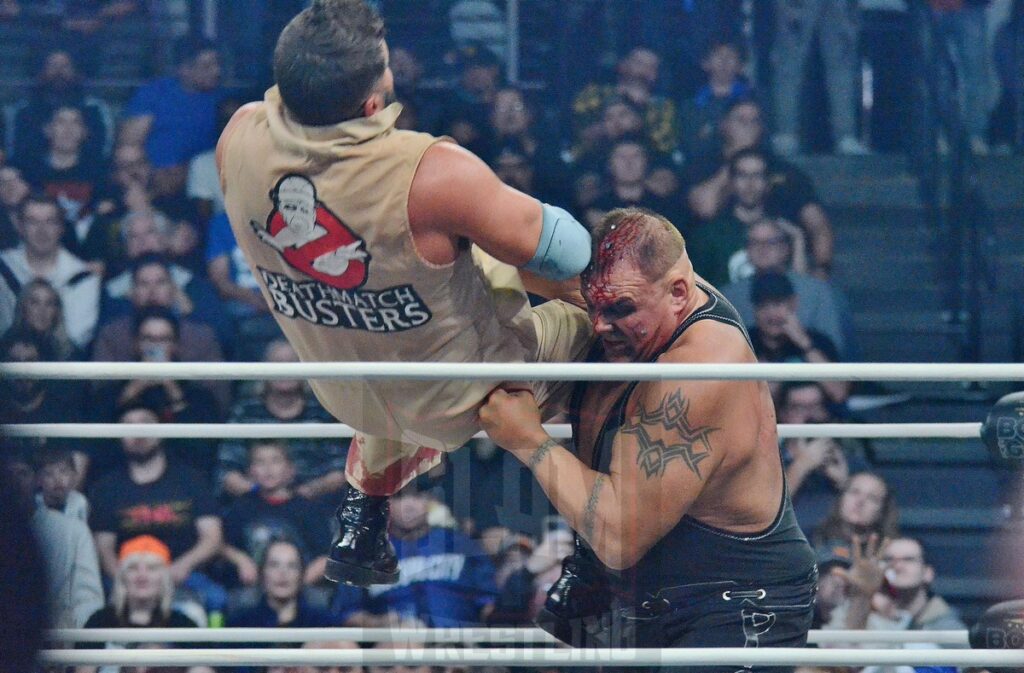 TNA Digital Media Championship & International Wrestling Championship: PCO VS Matt Cardona in Monster’s Ball at TNA Bound For Glory at the Wayne State University Fieldhouse in Detroit, Michigan, on Saturday, October 26, 2024. Photo by Brad McFarlin